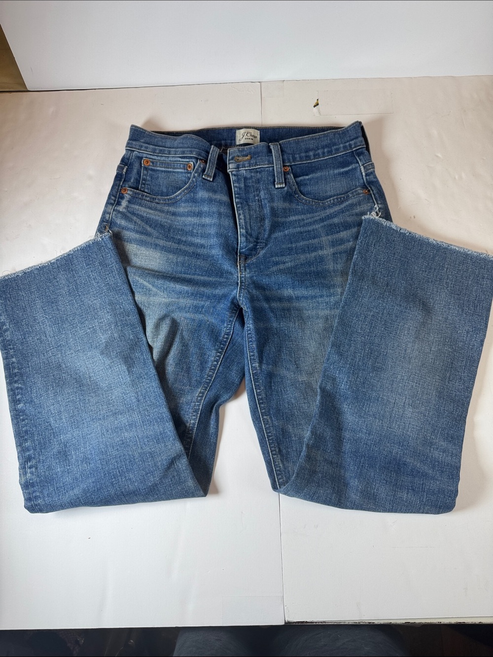 J. Crew Women's Straight Leg Blue Denim Jeans